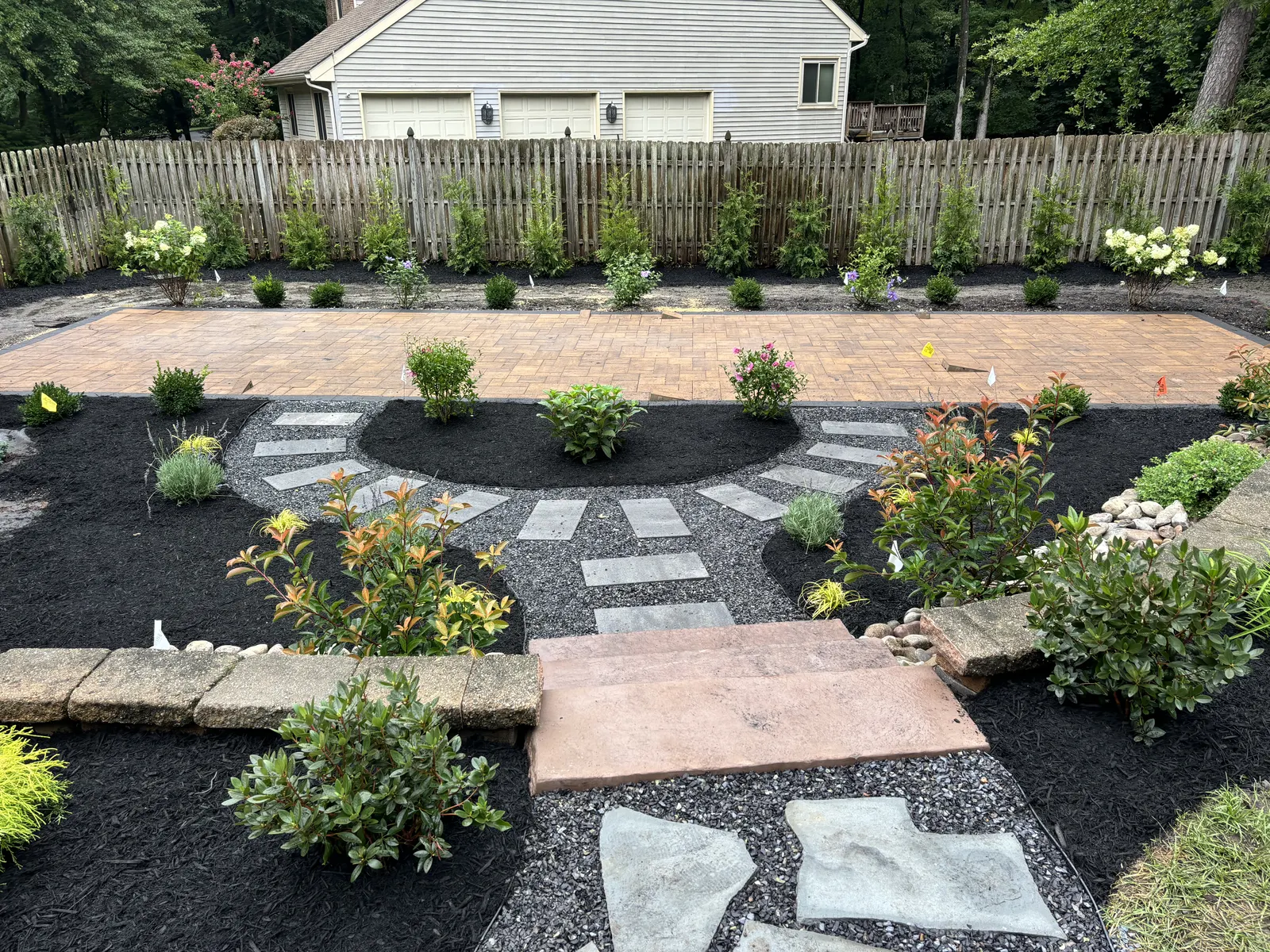 Stone Path Garden Design by Down To Earth Landscaping.