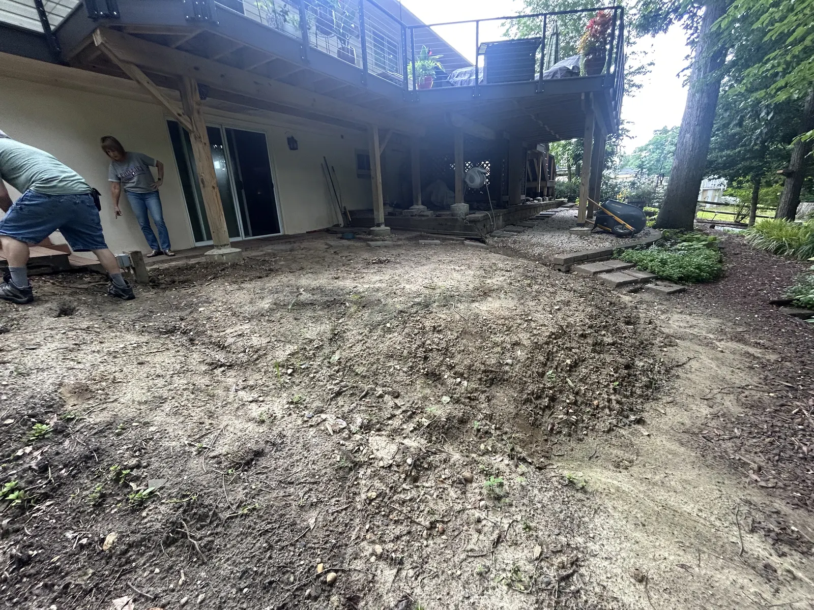 Backyard Clearing And Leveling by Down To Earth Landscaping.