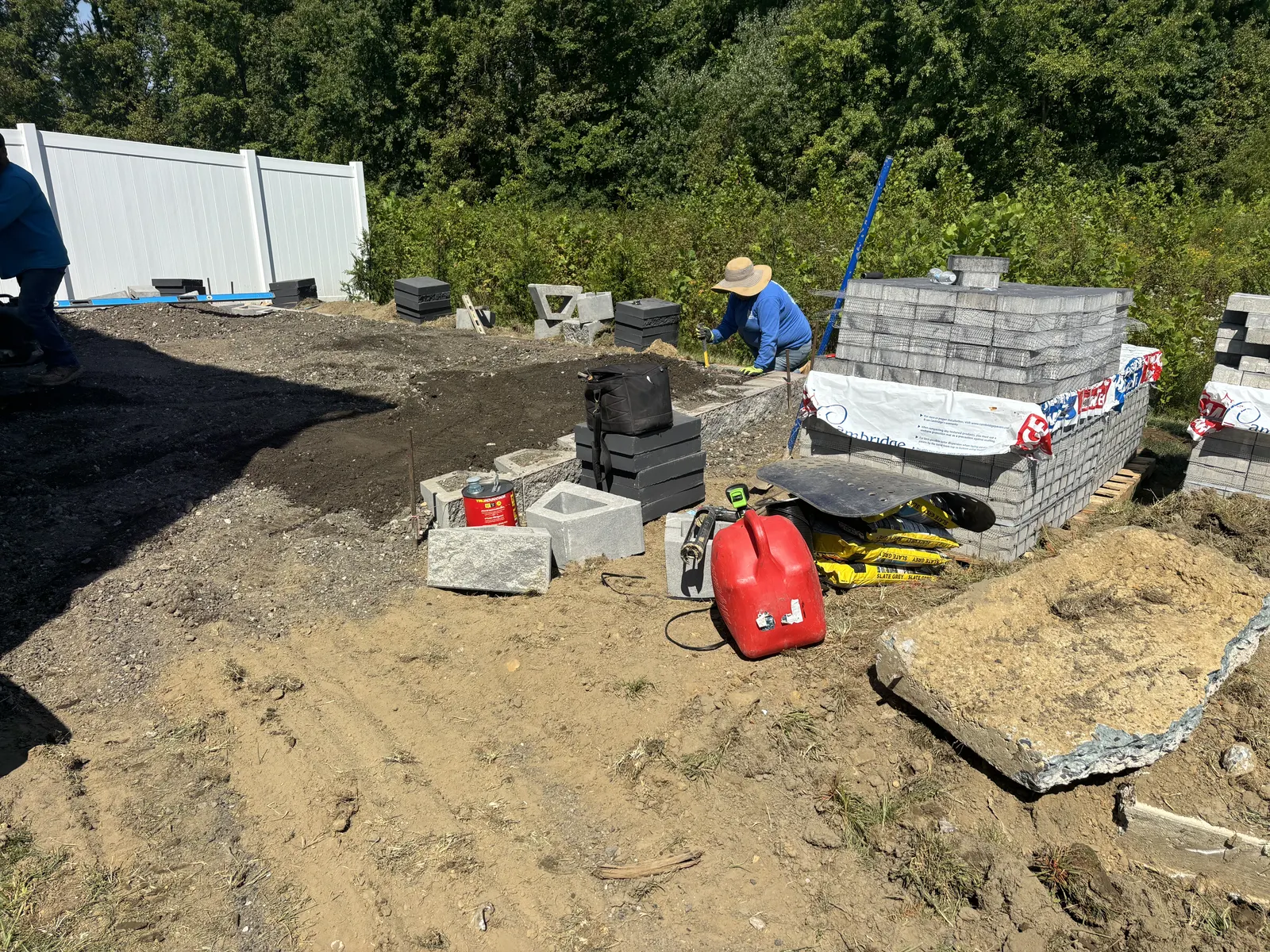 Backyard Site Preparation by Down To Earth Landscaping.