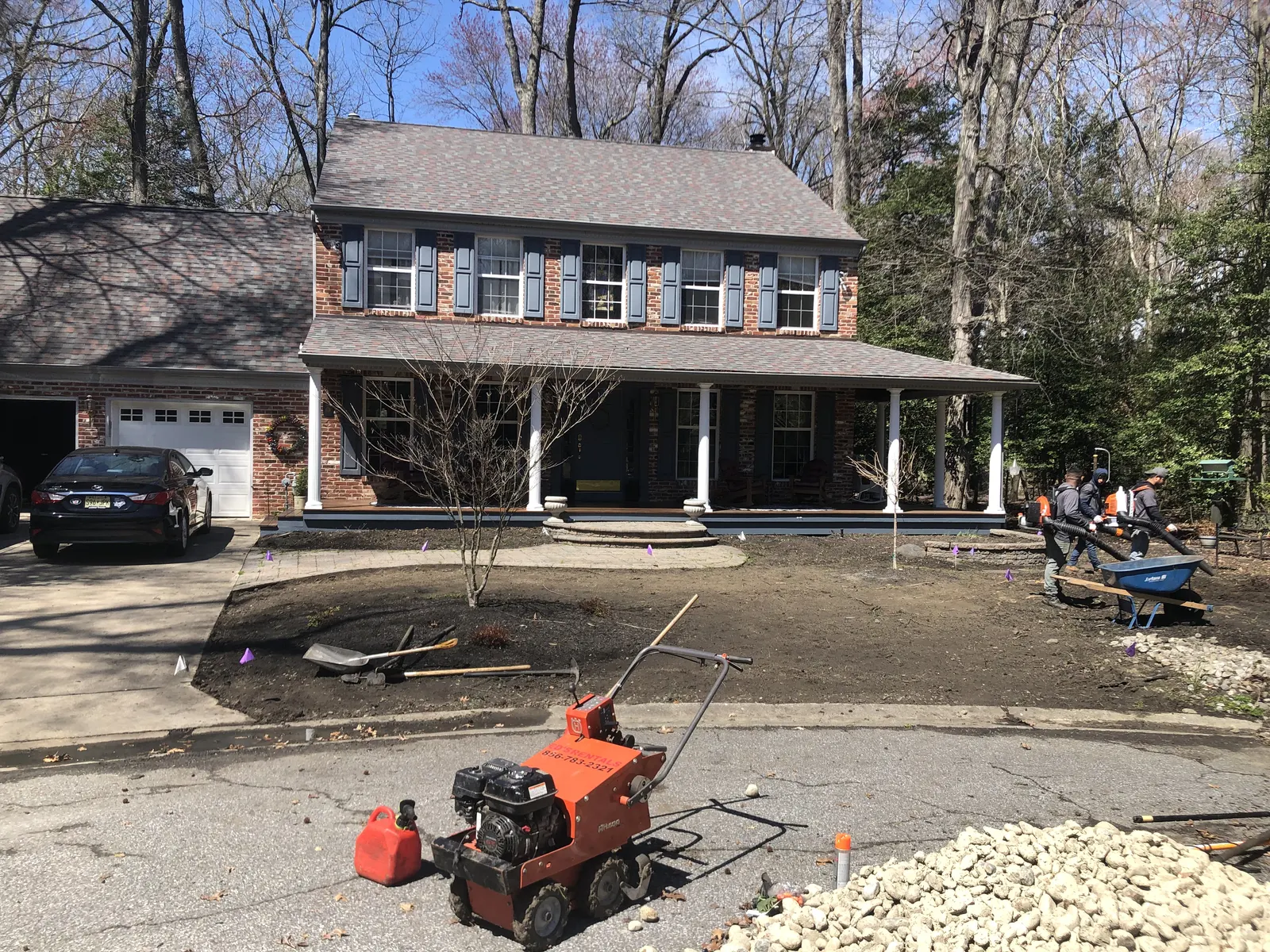 Front Property Soil Preparation by Down To Earth Landscaping.