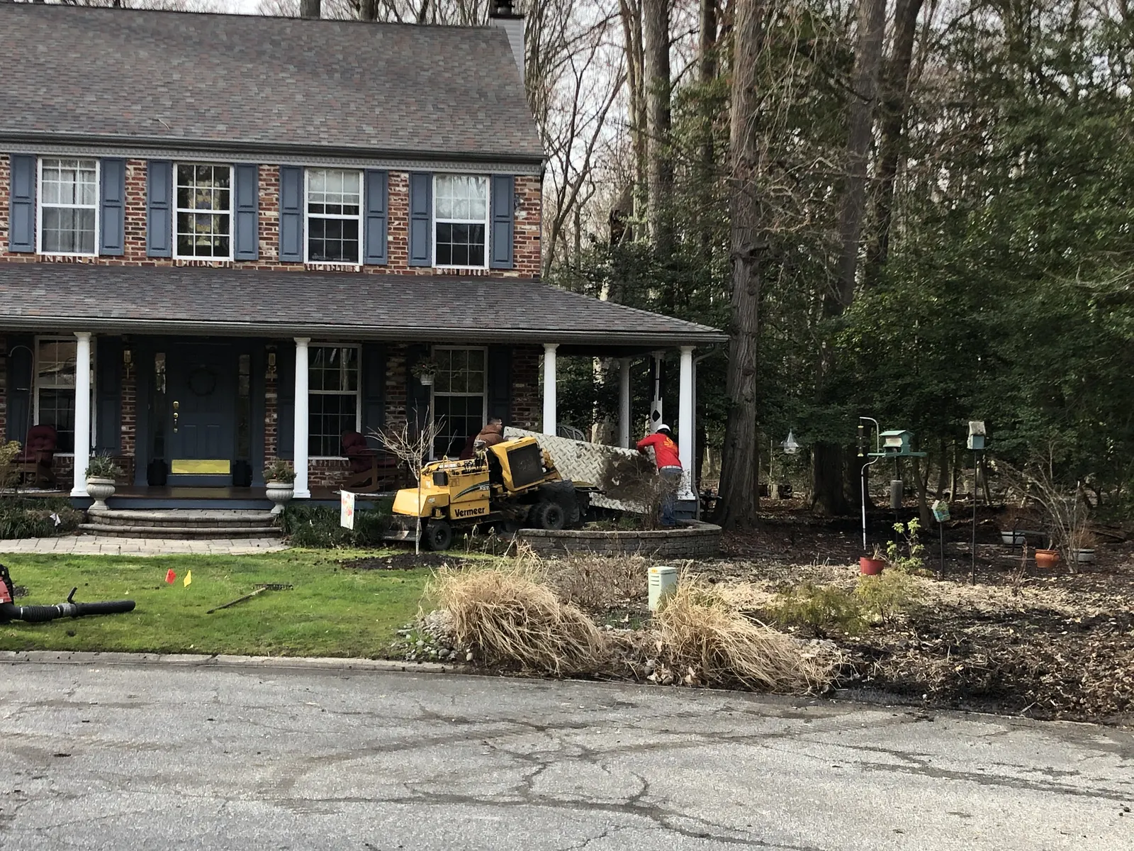 Front Yard Renovation Before by Down To Earth Landscaping.