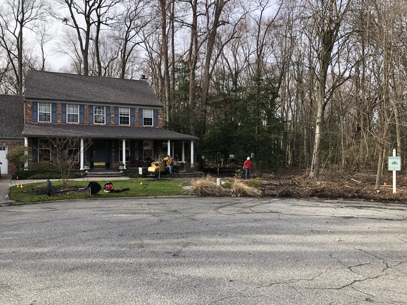 Front Yard Renovation Progress by Down To Earth Landscaping.