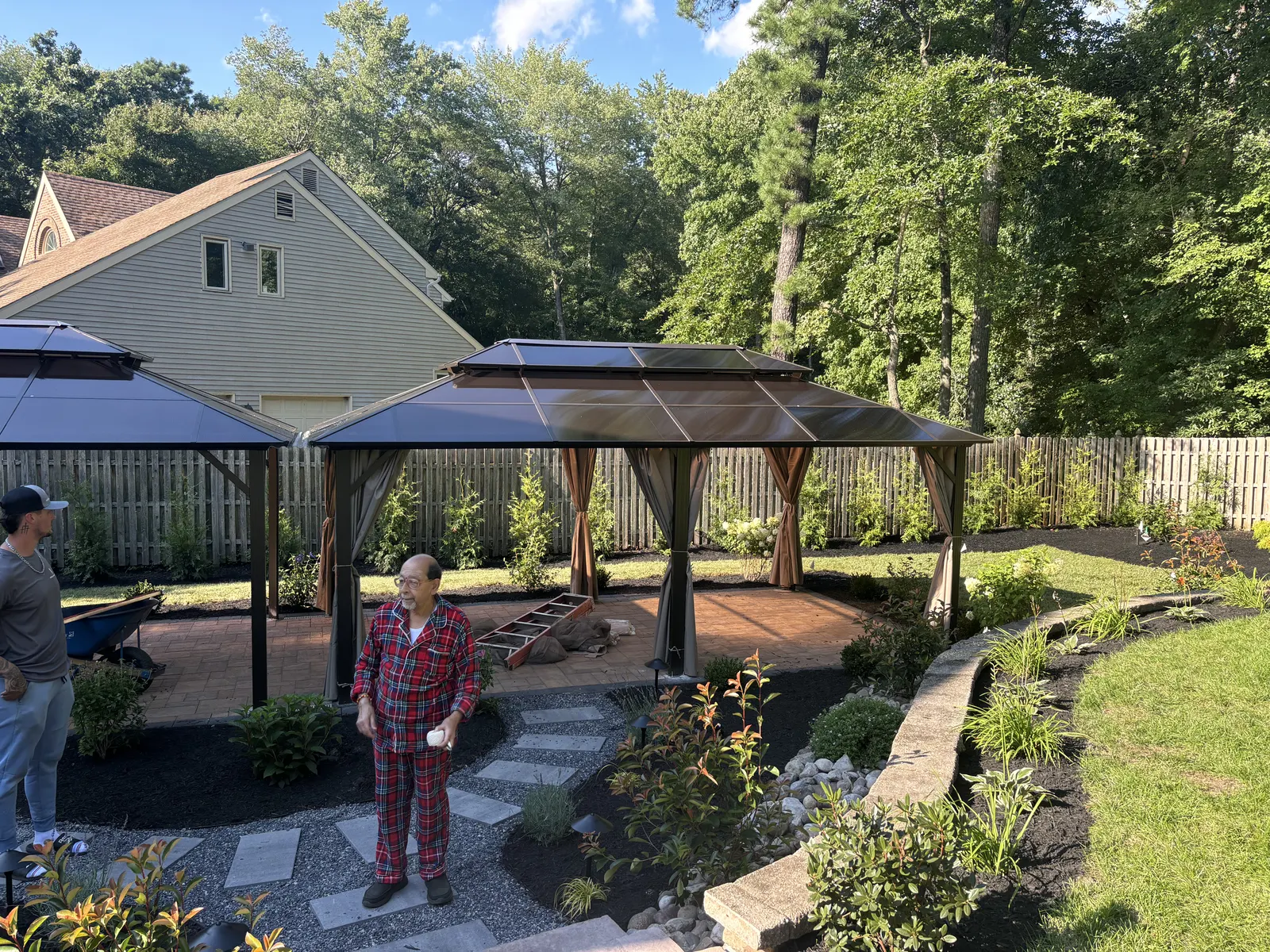 Gazebo Garden Installation by Down To Earth Landscaping.