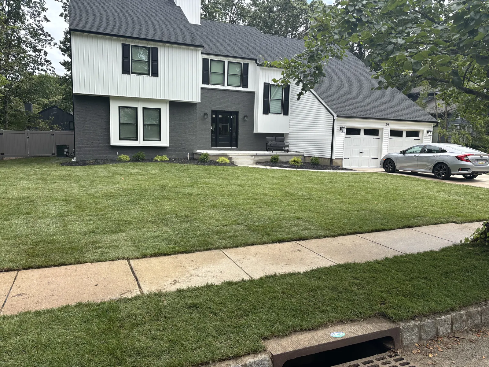 Front Yard Sod Finished by Down To Earth Landscaping.